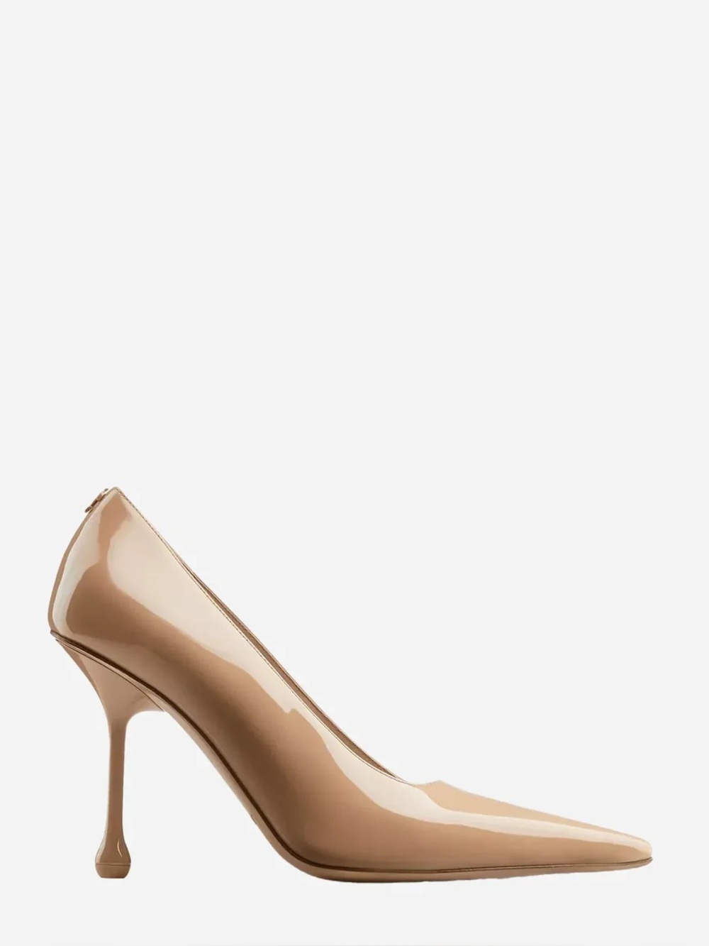 New Jimmy Choo Ixia 95mm patent leather pumps in Bisquit 38 $975